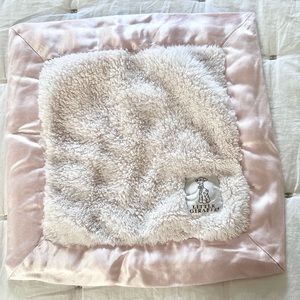 Little Giraffe Chenille Solid Plush Baby Blanket w/ Satin Border in Pink